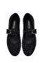 Women's Black Leopard Patterned Buckle Suede Genuine Leather Ballerina Shoes 25Afd201510 - 7