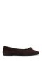 Women's Brown Suede Genuine Leather Ballerina Shoes 25Afd270110
