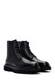 Men's Black Zippered Leather Casual Boots 25Wfd620318 - 2