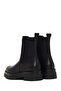 Women's Black Thick Soled Leather Chelsea Boots 25Wfd187318 - 6