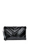 Women's Black Chain Strap Patterned Portfolio Bag 25Abd220132