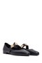 Women's Black Buckle Ballerinas, Genuine Leather Shoes 25Afd204118 - 3
