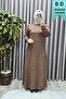 Women's Hijab Plus Size Clothing Ribbed Dress