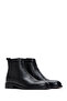 Men's Black Zippered Leather Casual Boots 25Wfd6002Ft - 2