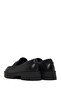 Women's Black Thick Soled Buckled Leather Masculine Loafer 25Afd412418 - 5