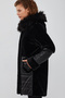 Virginia Women's Black Hooded Long Teddy Coat 23Wge51311M - 7