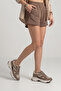 Women's Sneakers High Thick Sole Multi-Part Lace-Up Sneakers Volina Taupe Suede - 6