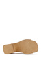 Women's Beige High Thick Heeled Suede Leather Slippers 25Sfd 150410 - 5