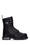 Women's Black Colmar Zippered Leather Boots 025g100328