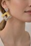 Steel Two-Tone Vip Earrings