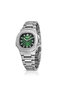 Square Case Men's Wrist Watch with Double Clip Calendar Silver Green Color Pl-0960E4X - 3