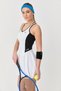 Women's White V-Neck Tights Sports Tennis Dress 0079 - 2