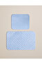 Twillow Non-Slip Base Bath Mat Set 60X100 cm + 50X60 cm Light Blue