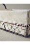 Lydia Metal Bread Basket Beige - 3
