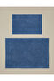 Macaroni Non-Slip Base Bath Mat Set 60X90 + 40X60 cm Blue