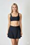 Women's Gathering Bustier Shorts Skirted Bikini Set - 3
