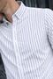 Chad Modal Fabric Striped Summer Relaxed Fit Men's Shirt - White - 3