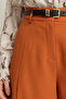 Tile-Pile Detailed Relaxed Cut Belted Trousers - 4