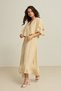 Beige Relaxed Fit Patterned Midi Dress - 2