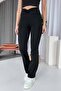 Women's Tights with Ruffle Detail - Black - 3