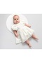 Balon Kollu Embroidered Dress Ecru - 2