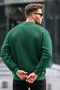 Chest Printed Cotton Men's Green Sweatshirt - 6