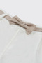 Baby Girl Bow Belt Detailed Ecru Shorts - 3