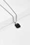 Men's Black Onyx Stone Steel Necklace