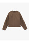Long Sleeve Pocketed Buttoned Crop Cashmere Jacket - 4