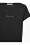Slim Fit Short Sleeve Crew Neck Cotton T-Shirt with Stone Detail - 5