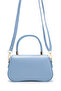 Women's Baby Blue Covered Baguette Model Hand and Shoulder Bag - 6