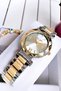 Women's Wristwatch 3 Atm Waterproof Gold Color Steel Band Bracelet Gift Tjby2001C4 - 5