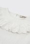Baby Girl Ecru Blouse with Lace Collar - 3