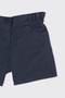 Baby Girl Navy Blue Shorts with Elastic Waist - 3