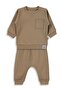 2-Piece Set with Decorative Labels 6-18 Months Set - Brown