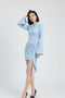 Stylish Self-Belted Mini Dress - 5