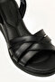 25S-281 6Fx Black Women's Wedge Heel Sandals - 7