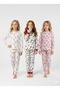 Girls' Pajama Set, 3 Pieces, Ages 4, 5, 6, 7, 8 Years - 3