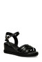 25S-281 6Fx Black Women's Wedge Heel Sandals - 2