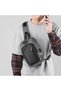 Crossbody Sling Bag Synthetic Water Resistant Unisex Small Shoulder Bag with Built in USB Port - 3