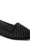 Women's Perforated Ballerinas in Black - 5