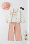 6-9 Years Old Girl's 3-Piece Set – Jacket, T-Shirt, and Wide-Leg Pants |   Casual & Stylish Combination - 6