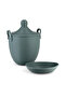Waterproof Modern Storage Basket with Lid + Tray Set - 2