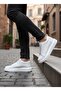 Ba0548 Thick High Sole White Lace-Up Sports Men's Shoes - 6