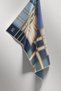 Baby Blue Geometric Print 90X90 Scarf - Silk Free, Hand Stitched - 5