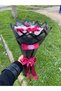 15-Piece Fuchsia, Powder and White Satin Rose Bouquet, Non-Fading Flower, Gift Bouquet for Friend & Lover - 2