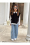 Girls' denim pants-shirt-sweater three-piece set - for special occasions - 4