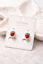 Tiny Xuping Kids' Earrings with Strawberry Figures – Adorable Summer Design - 2
