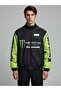 Green Kawasaki Unisex Parachute Fabric Oversized Printed Black Windbreaker Raincoat Thin Jacket