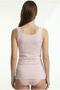 Women's Pink Wide-Strap Lace Framed Tank Top - 3